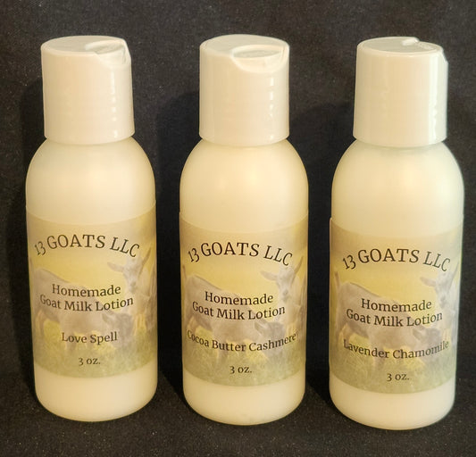 Homemade Goat Milk Lotion 3 oz.